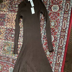 Babaton Captivate Dress in Rich Mocha Brown, Size XS